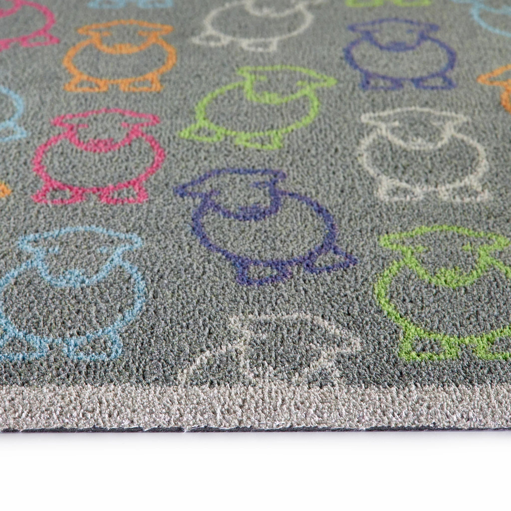 Close-up of Hug Rug Outline Herdy's non-slip backing

