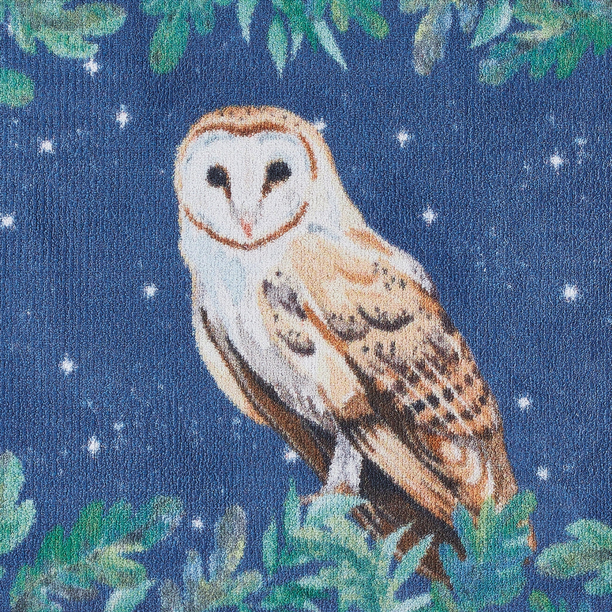 Close-up of Hug Rug Owl 1's non-slip backing

