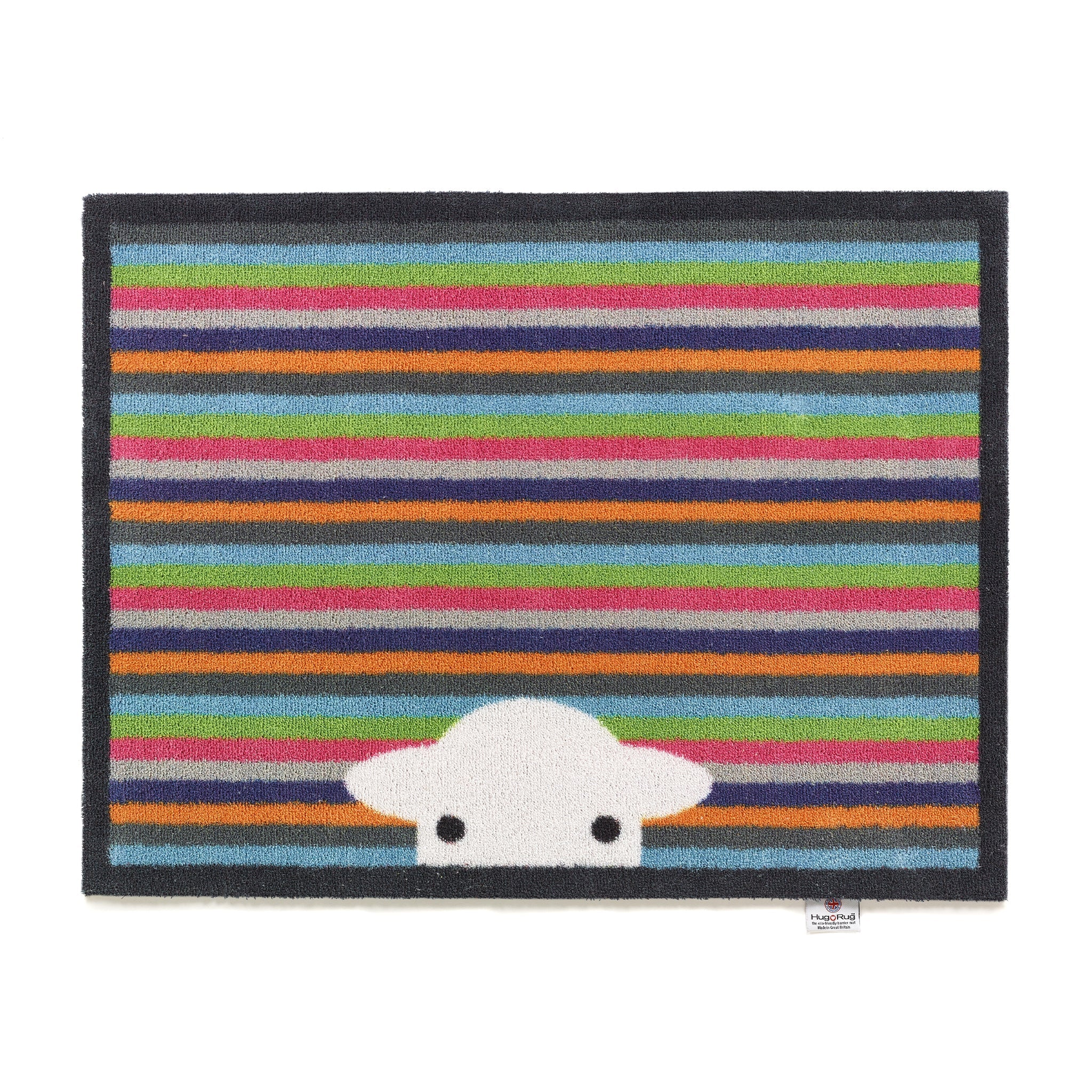 Hug Rug Peep Stripe Herdy Doormat absorbing water spills

