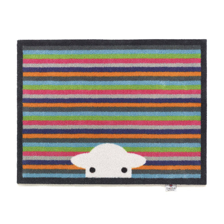 Hug Rug Peep Stripe Herdy Doormat absorbing water spills

