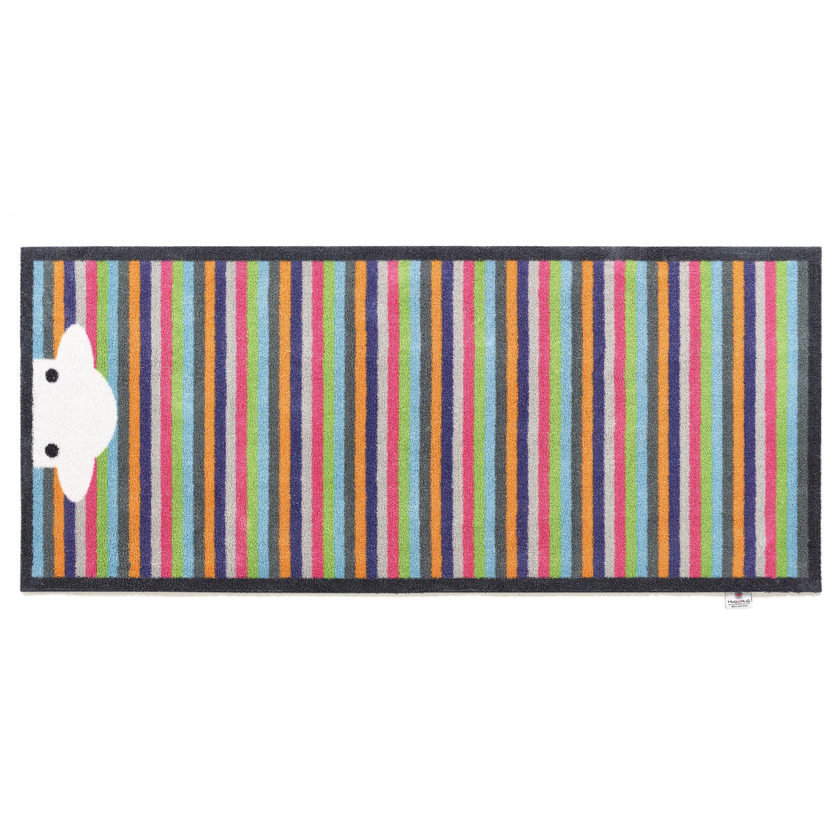Recycled materials used in Hug Rug Peep Stripe Herdy runner