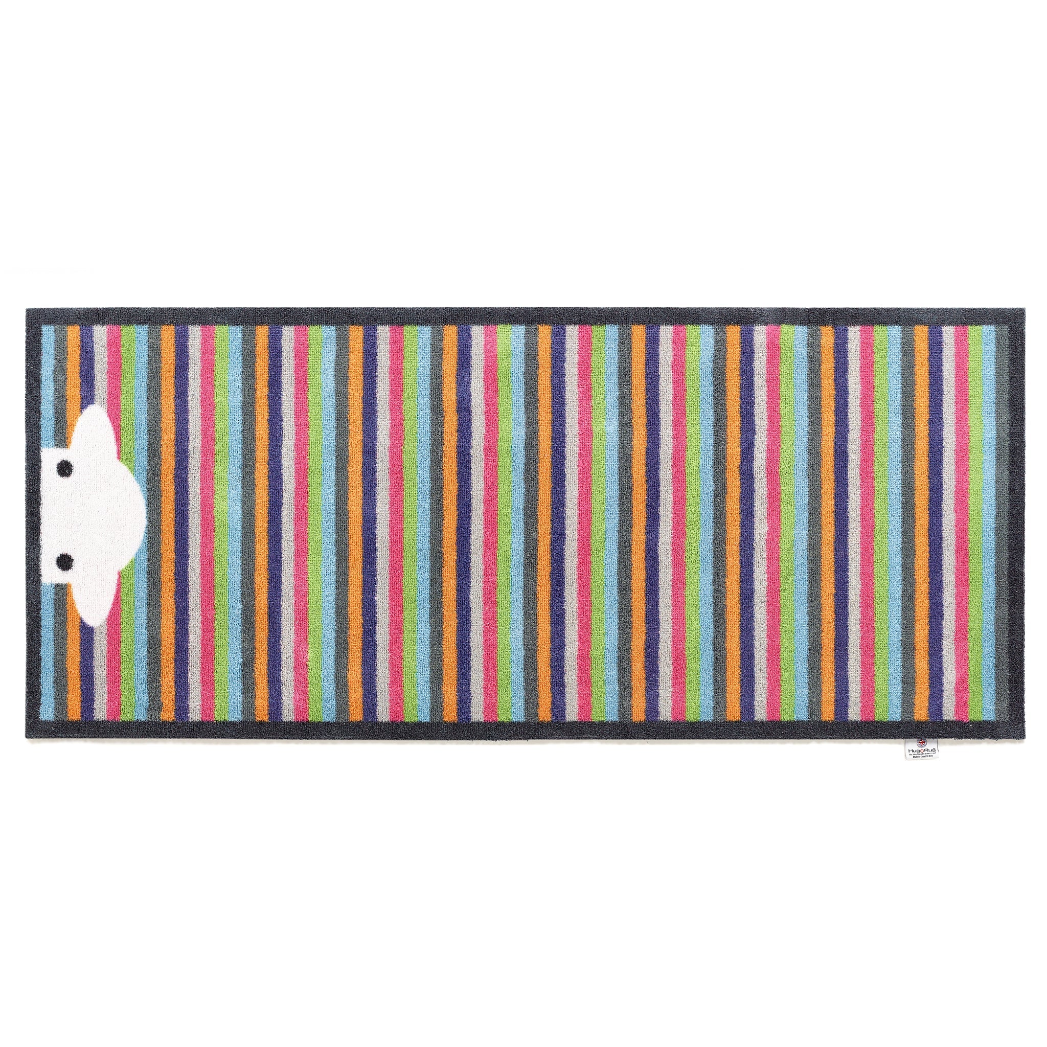 Recycled materials used in Hug Rug Peep Stripe Herdy runner