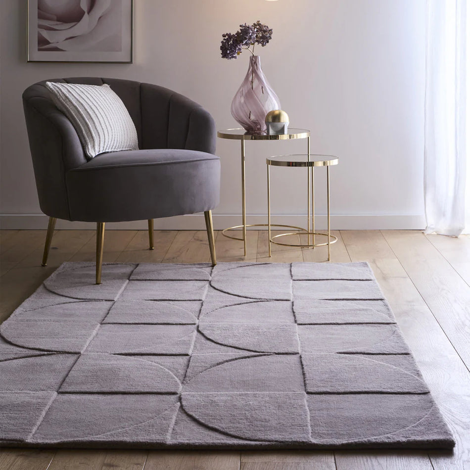 Origins Penny Rug – Grey Mauve