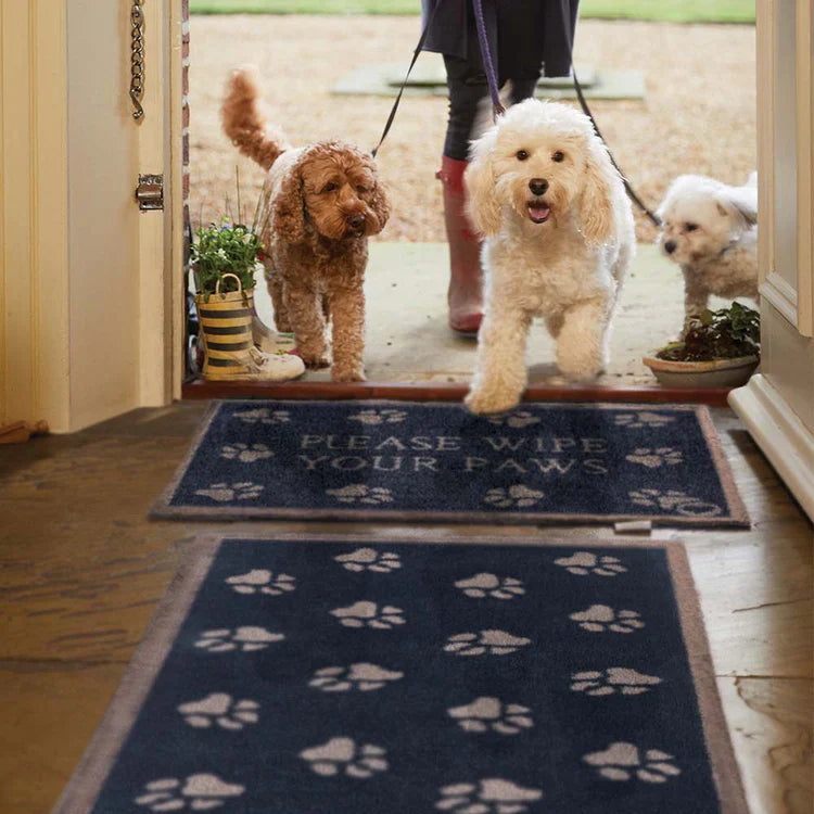 Hug Rug Pet 10 Barrier Mat placed at the doorway – Perfect for trapping dirt and muddy paw prints from pets