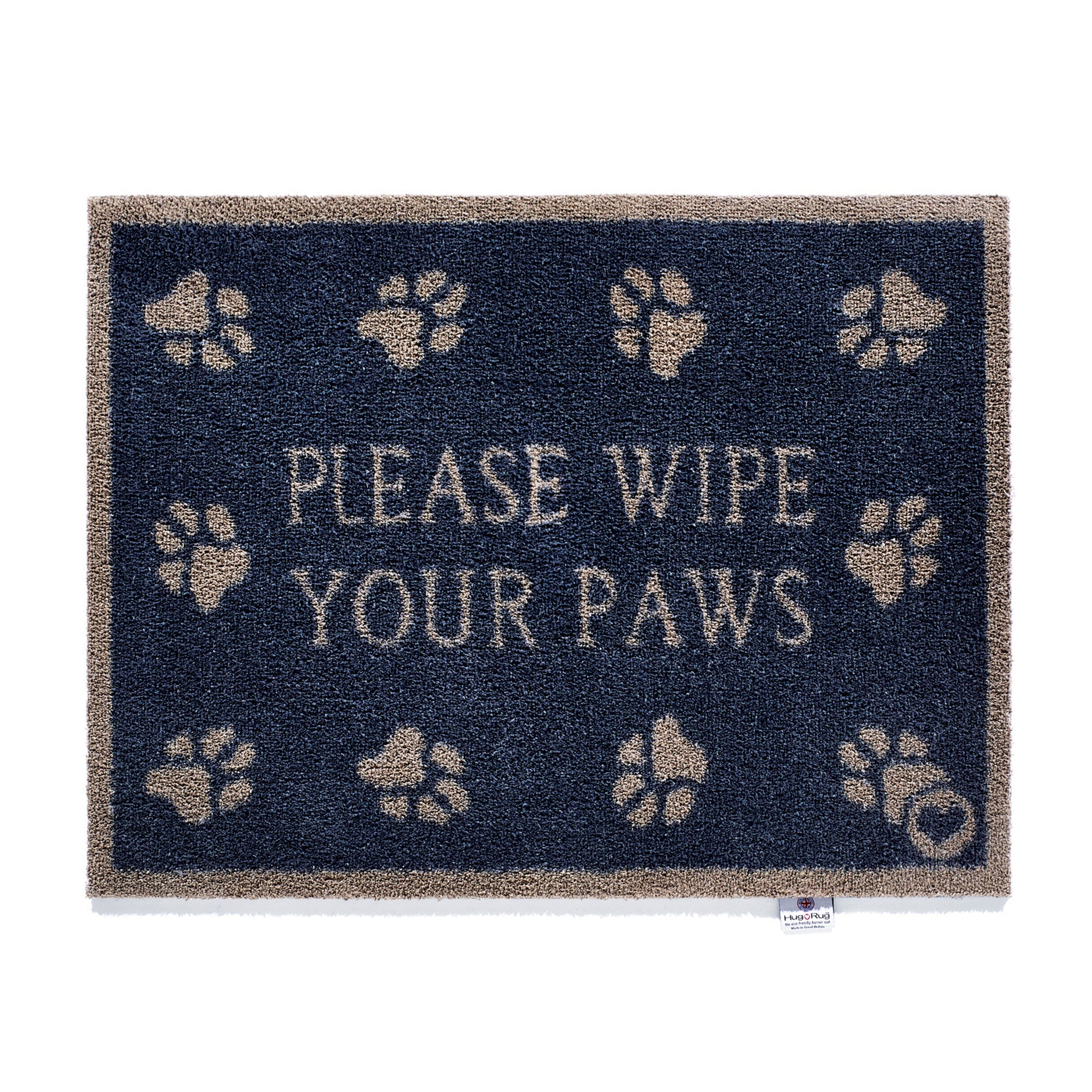 Hug Rug Pet 10 Indoor Barrier Mat – Eco-Friendly Washable Mat with Paw Prints & Bones Design