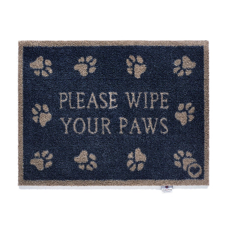 Hug Rug Pet 10 Indoor Barrier Mat – Eco-Friendly Washable Mat with Paw Prints & Bones Design
