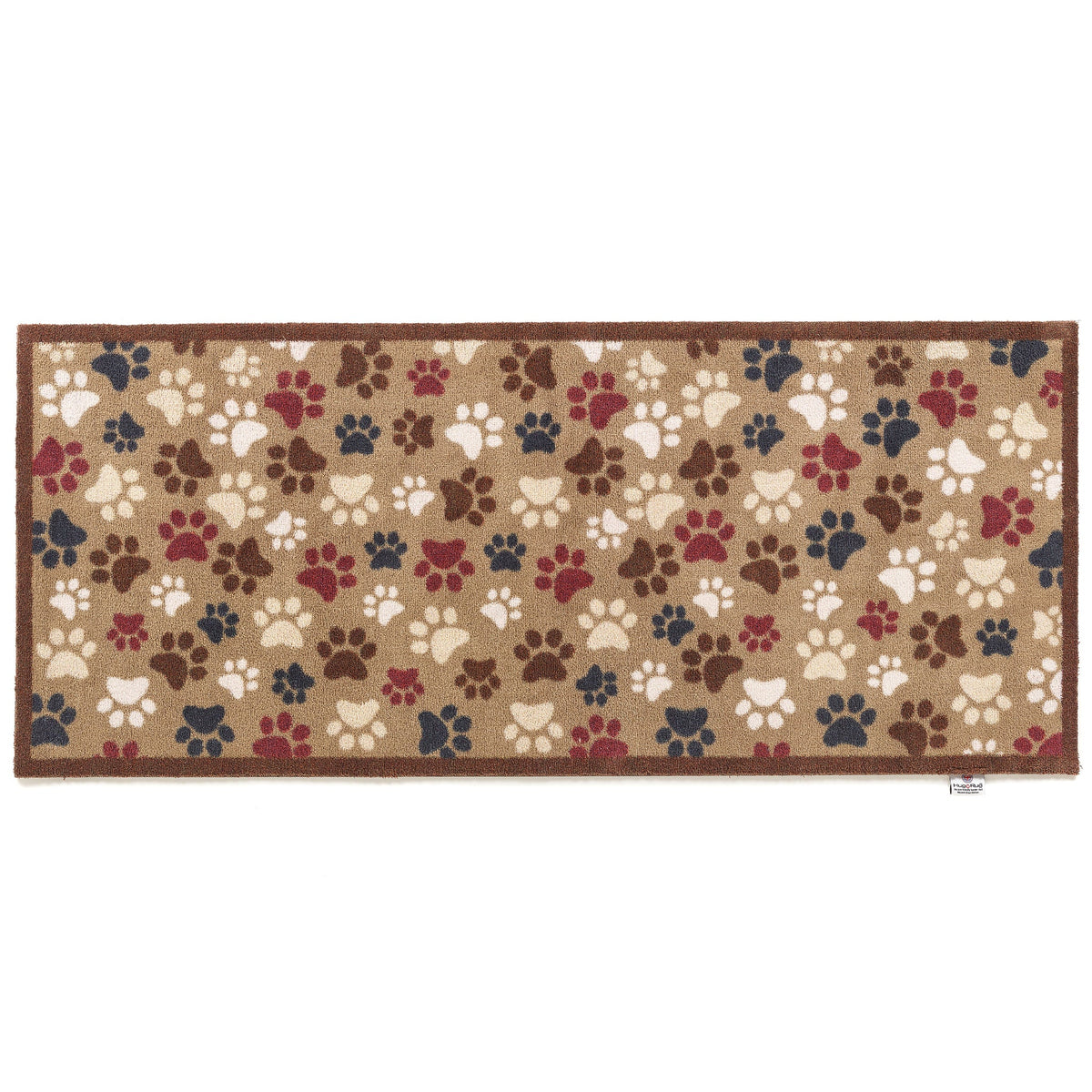 Hug Rug Pet 45 beige heart pawprints doormat runner