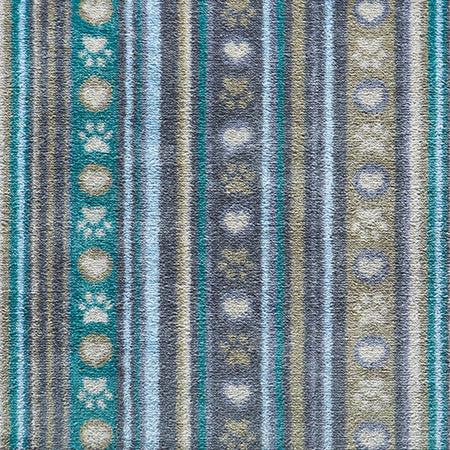 Close-up of Hug Rug Pet 80 textured stripe and paw print detail

