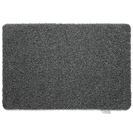 Hug Rug Plain Fleck Charcoal Indoor Barrier Mat – Eco-Friendly Washable Mat in Neutral Grey Tone