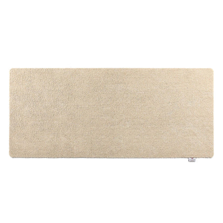 Beige rectangular runner on a white background