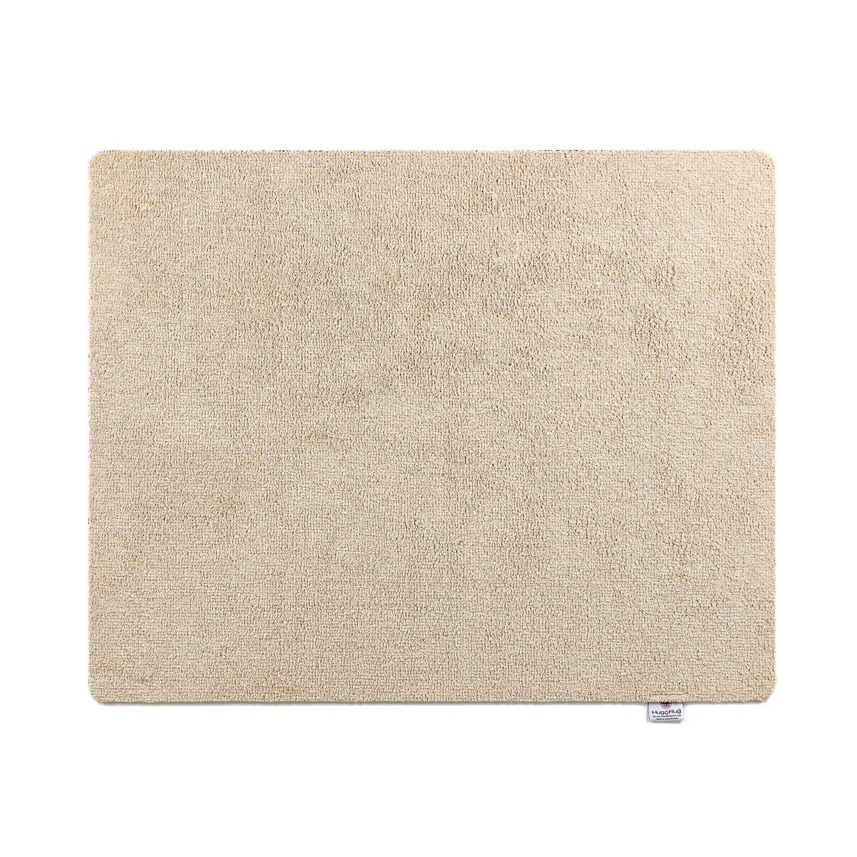 Beige rectangular mat on a white background