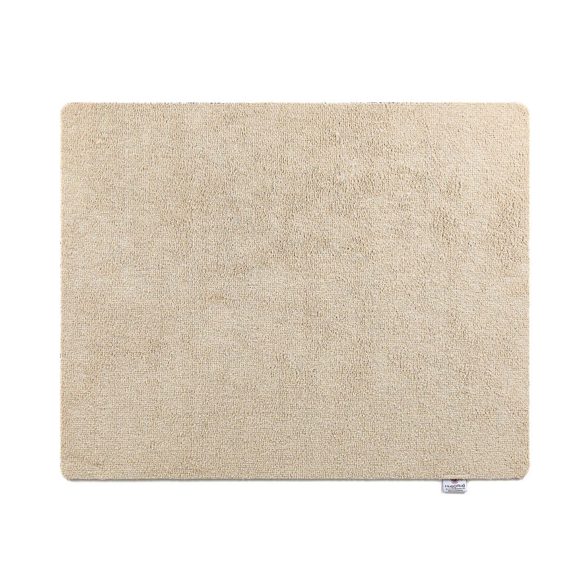 Beige rectangular mat on a white background
