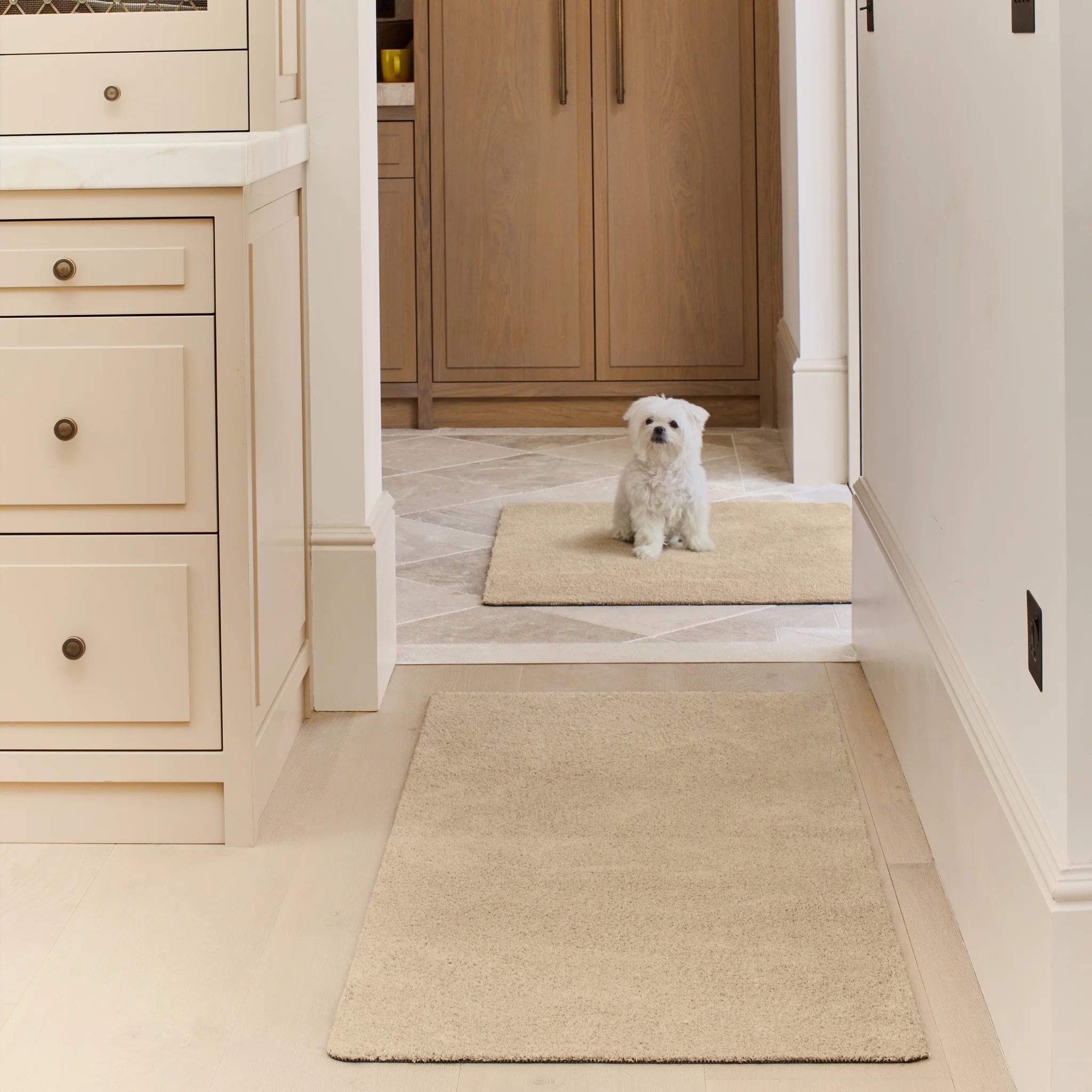 UK-made Hug Rug in warm neutral tones

