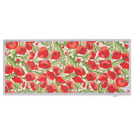 UK-made runner machine washable Hug Rug with poppies Galore floral

