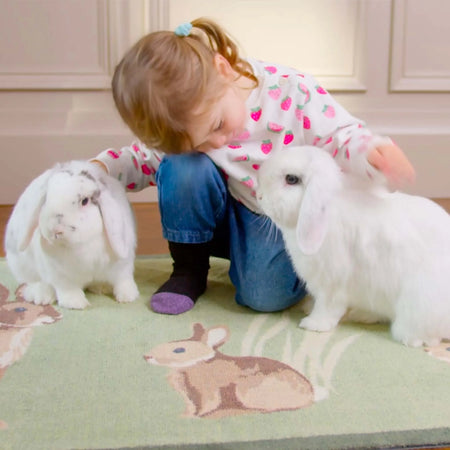 Eco-friendly washable rabbit-themed doormat

