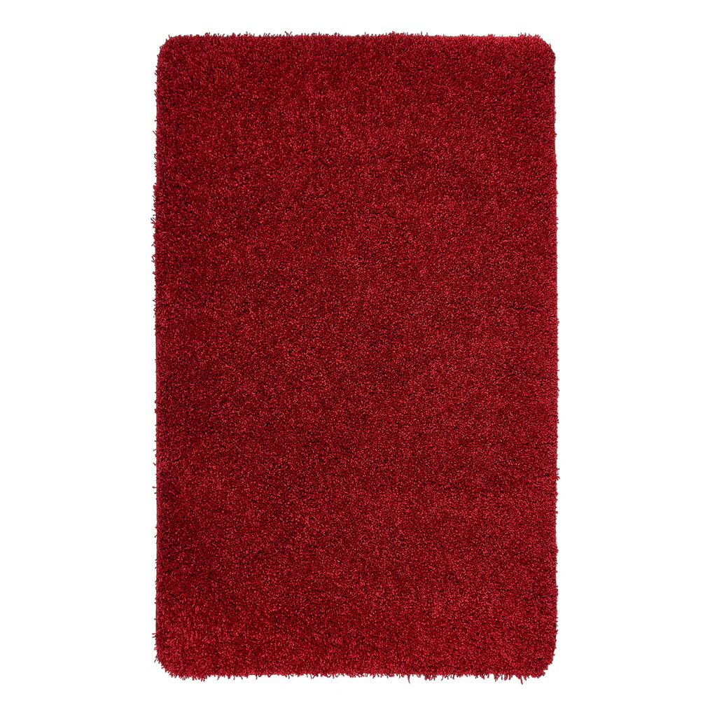 My Rug Red washable long pile rug