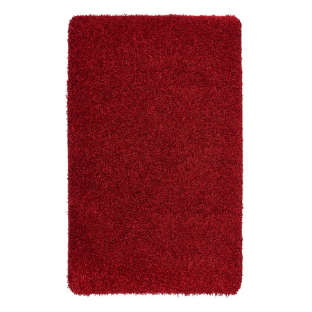 My Rug Red washable long pile rug