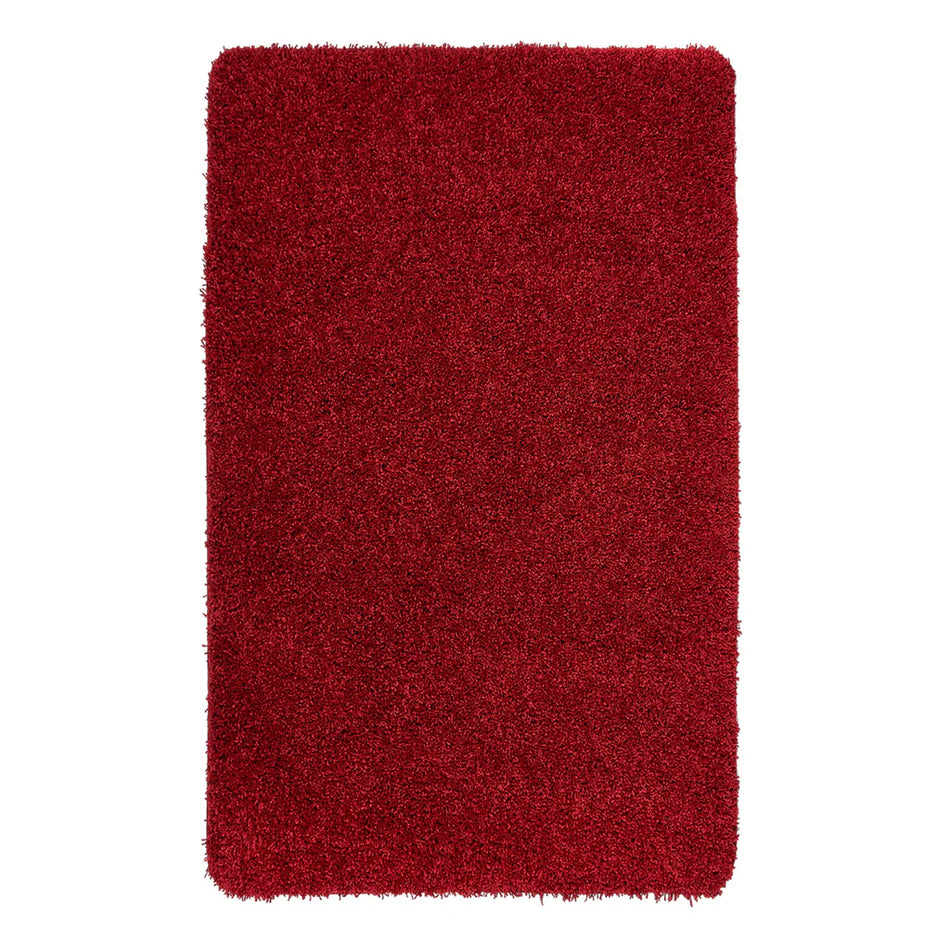 My Rug Red washable long pile rug
