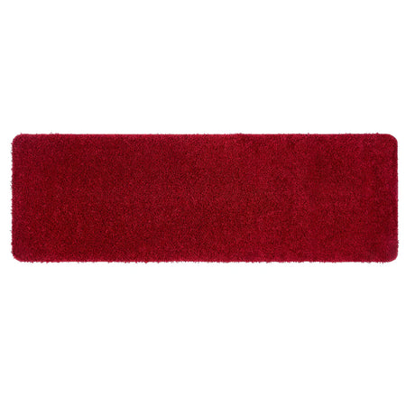 Red rectangular rug on a white background