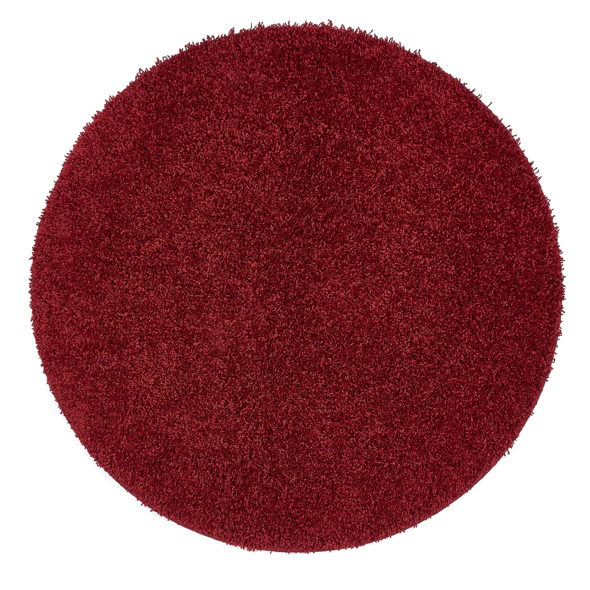 my rug Round red rug on a white background