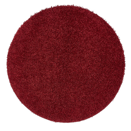 my rug Round red rug on a white background