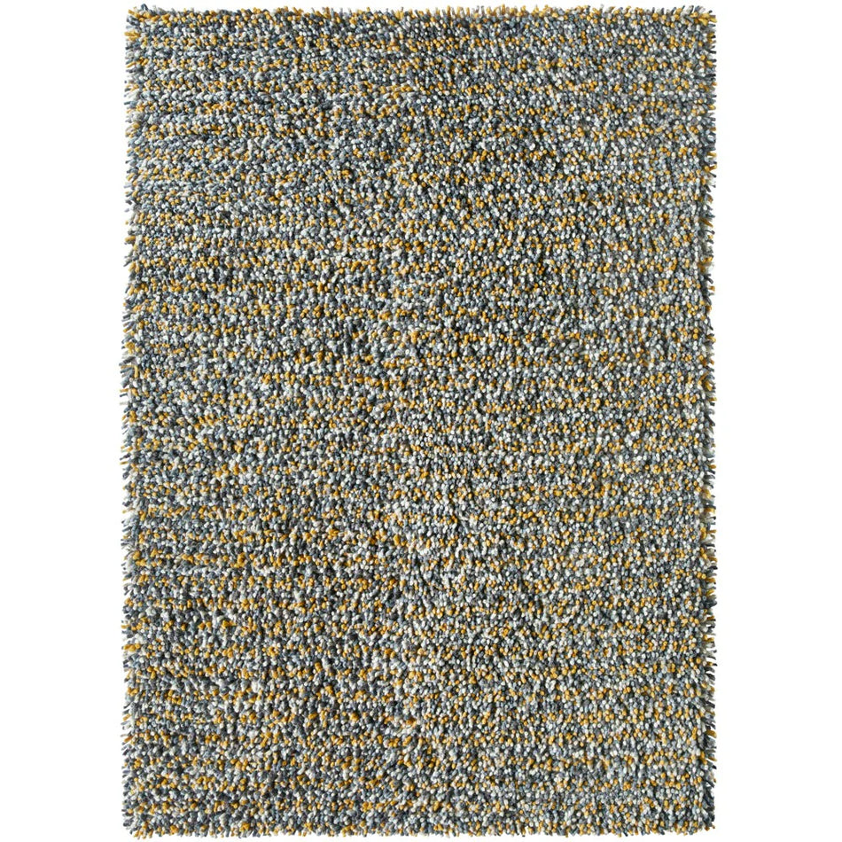 Origins Rocks Shaggy Rug Ochre – thick wool pile