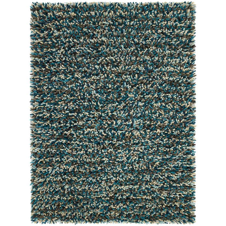 Origins Rocks Shaggy Blue wool rug