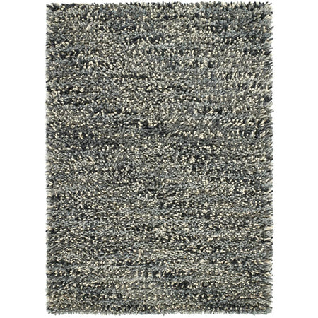Origins Rocks Shaggy Grey wool rug