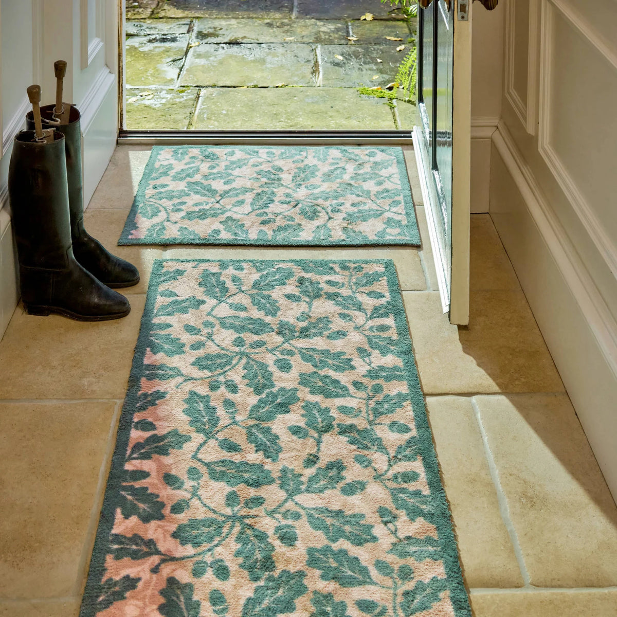 Hug Rug Royal Oak laid flat on tiles flooring

