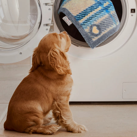 Hug Rug drying naturally after machine washing

