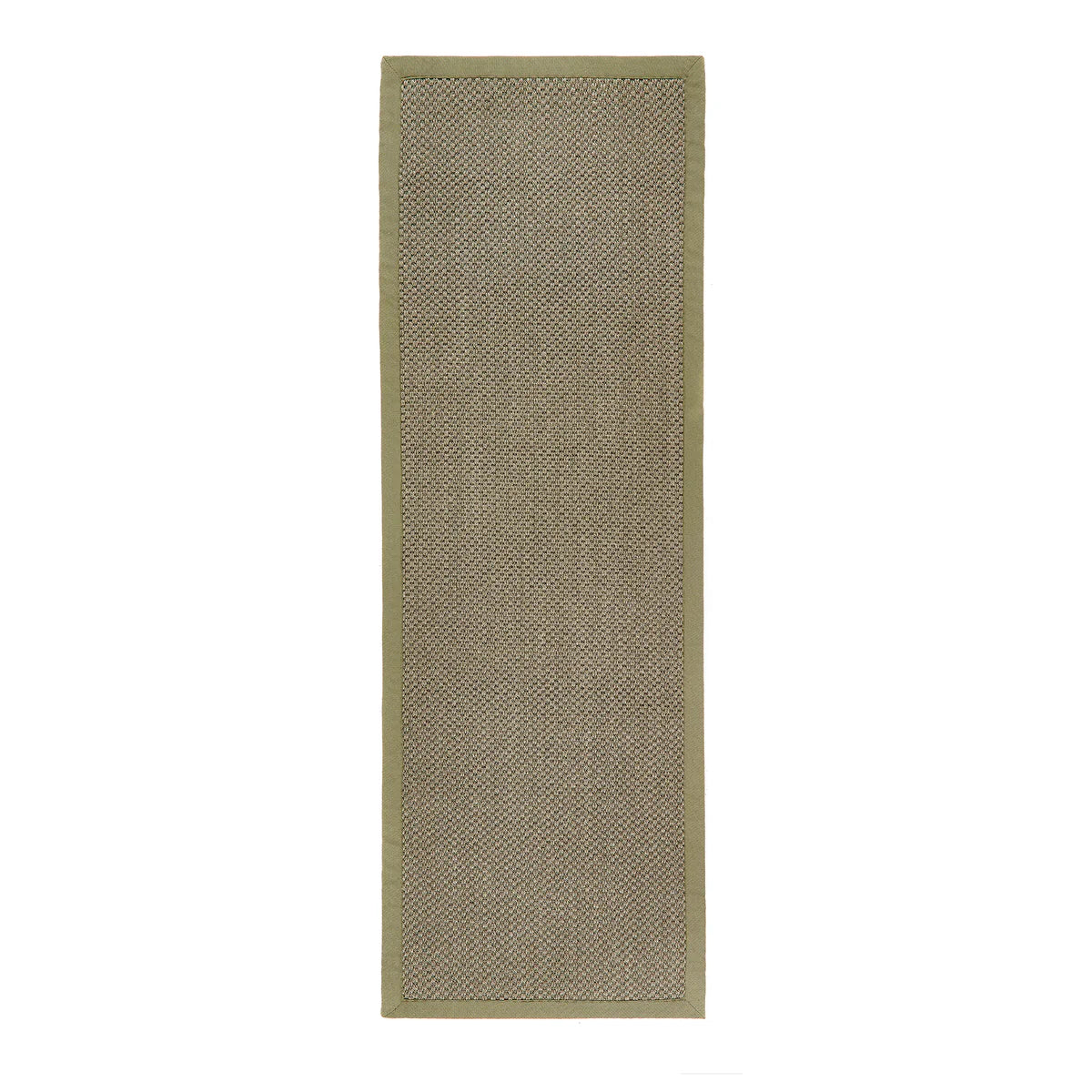 Origins Sisal Rug Green with Sage Border on white background