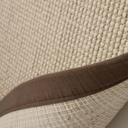 Durable latex-backed Mocha Bouclé rug for kitchens