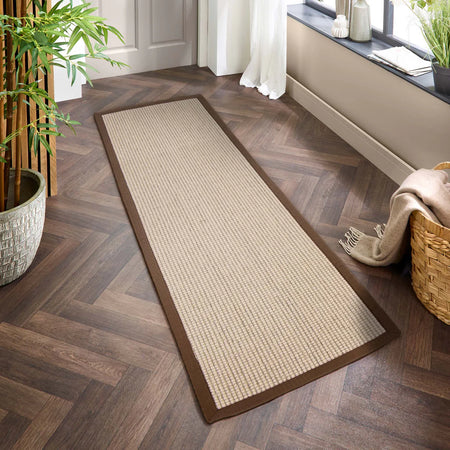Origins Sisal Bouclé Mocha runner in hallway décor