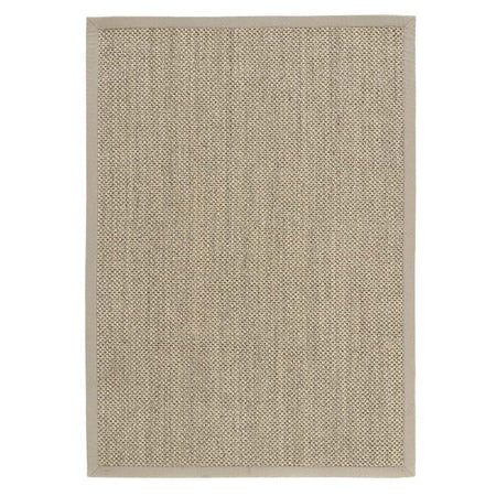 Origins Sisal Rug Light Beige with Sand Border on white background