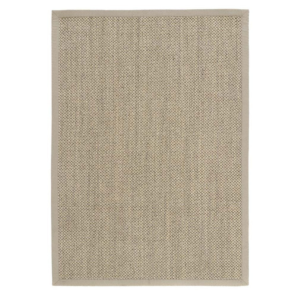 Origins Sisal Rug Light Beige with Sand Border on white background