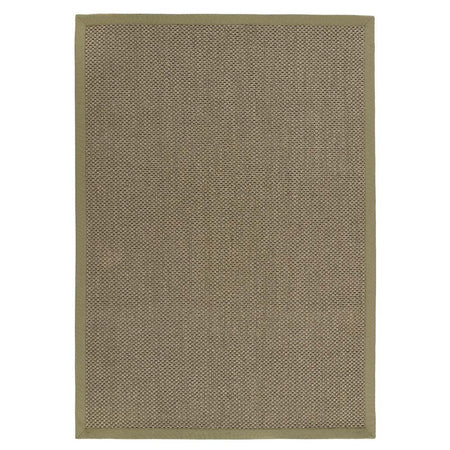 Origins Sisal Rug Green with Sage Border in white background