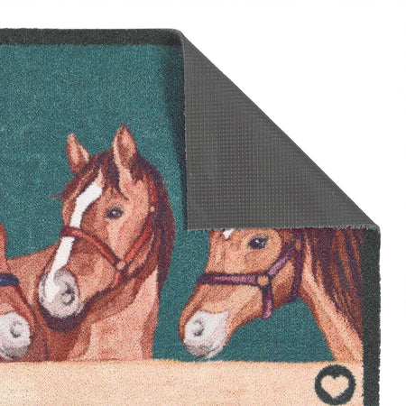 Hug Rug showing non-slip recycled rubber backing

