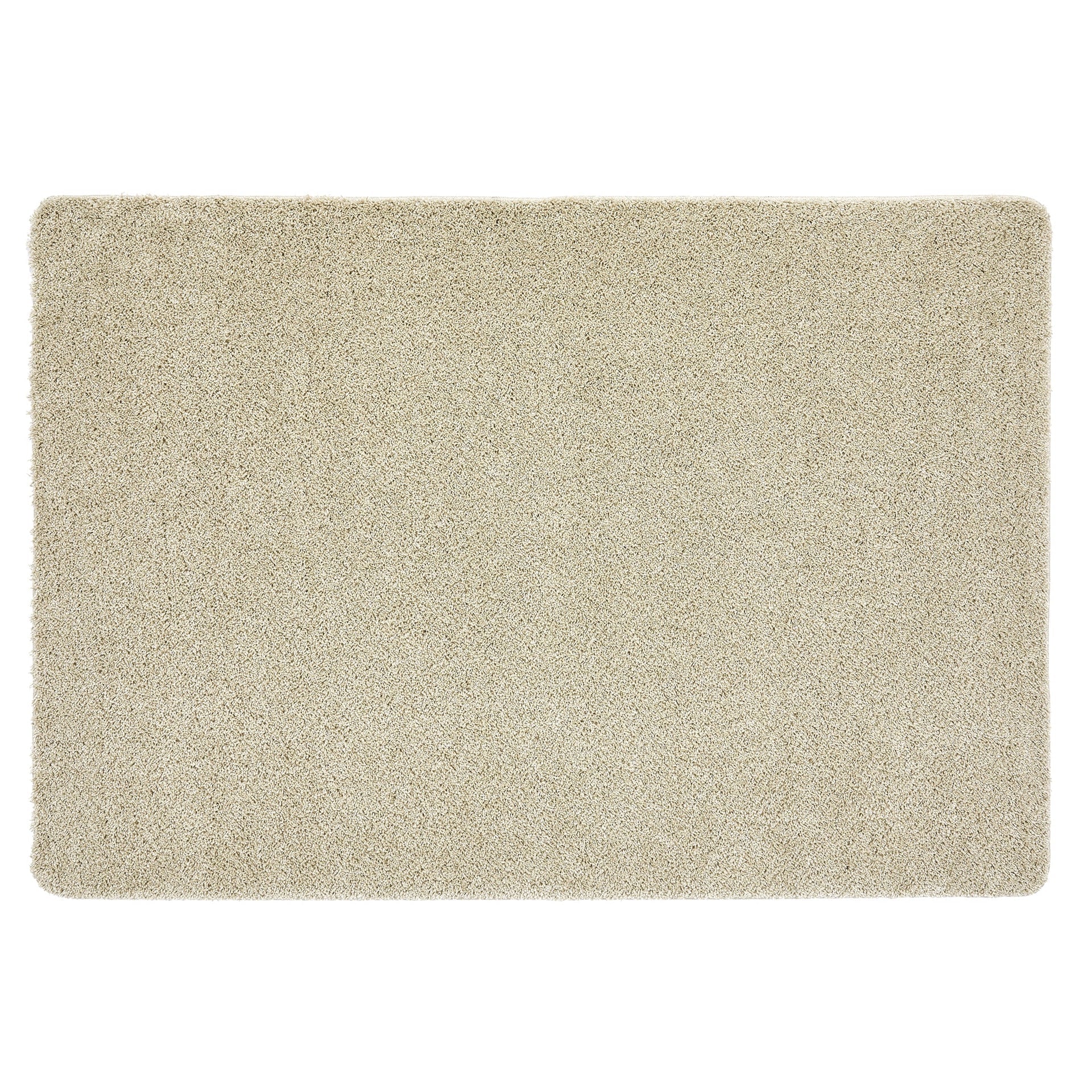Beige rectangular rug on a white background