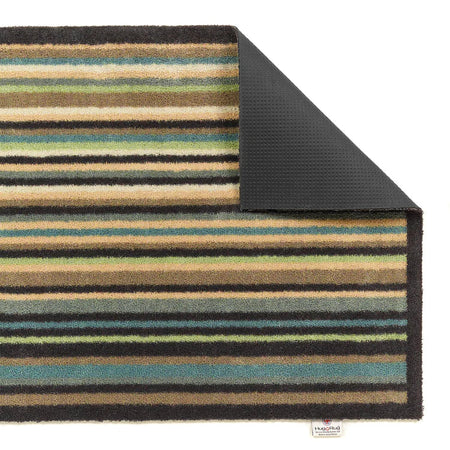 Non-slip recycled rubber backing on Hug Rug Stripe 84

