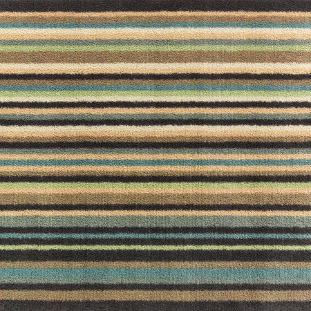 Close-up of Hug Rug Stripe 84’s soft, recycled surface

