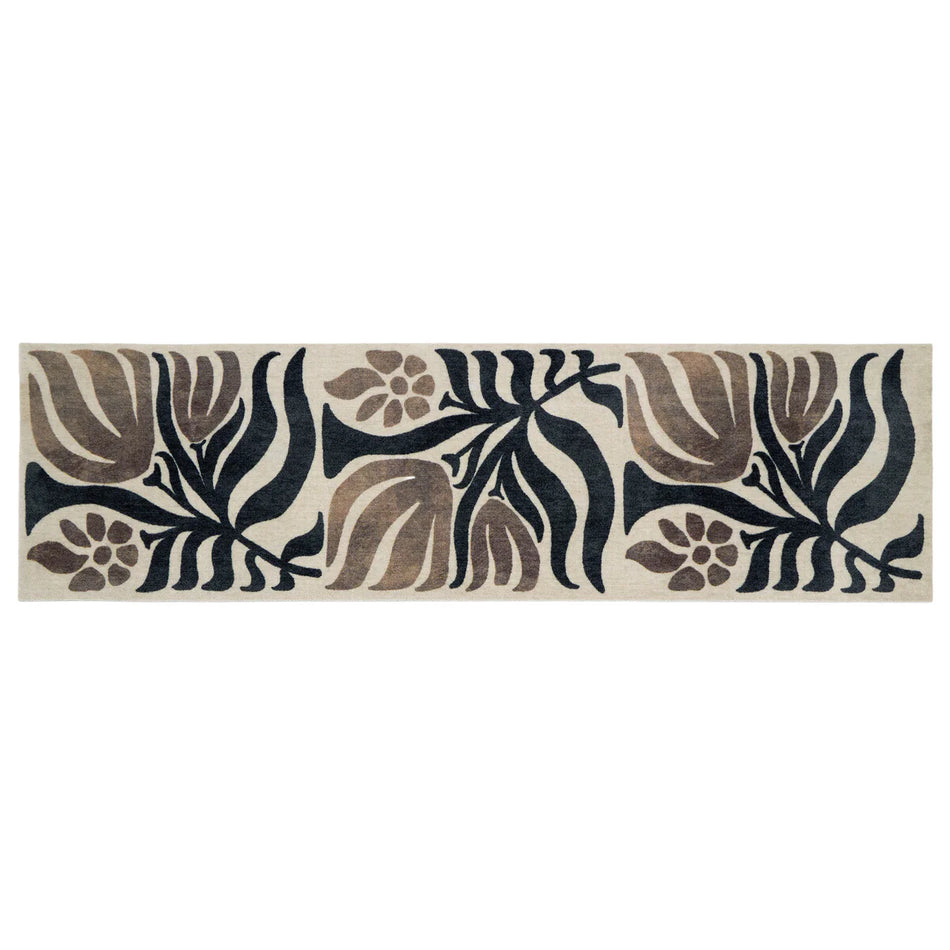 My Mat Studio Collection Botanic runner with green leaf print