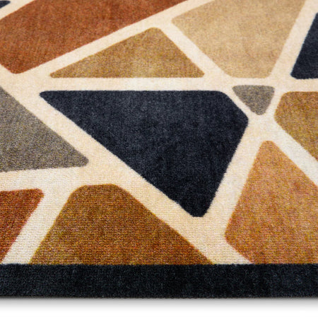Close-up of nylon pile and mosaic design