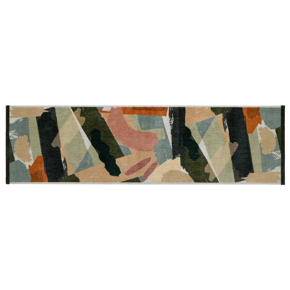 My Mat Studio Collection Mural runner with abstract print