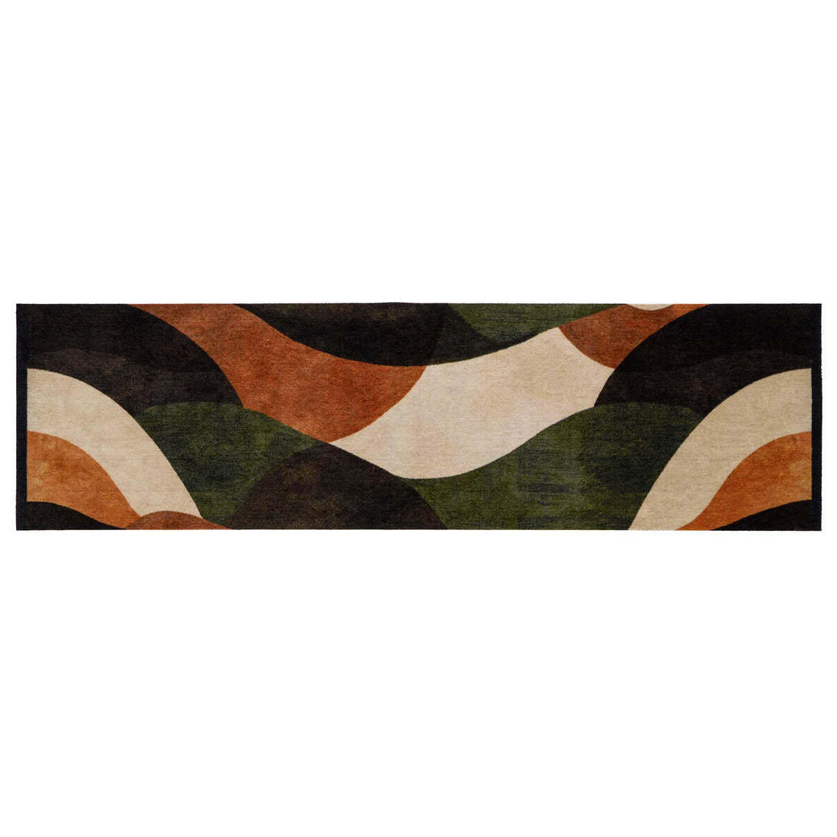 My Mat Studio Collection Wavescape runner in earthy abstract tones