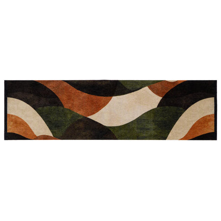 My Mat Studio Collection Wavescape runner in earthy abstract tones