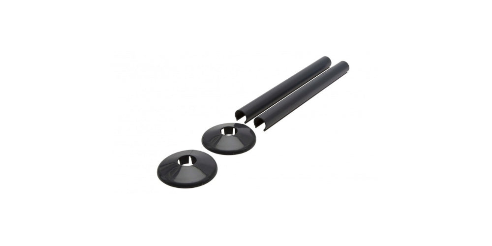 Talon Snappit Anthracite Pipe Cover & Collar 200mm – 15mm Radiator Pipe Trim Kit with Modern Grey Finish