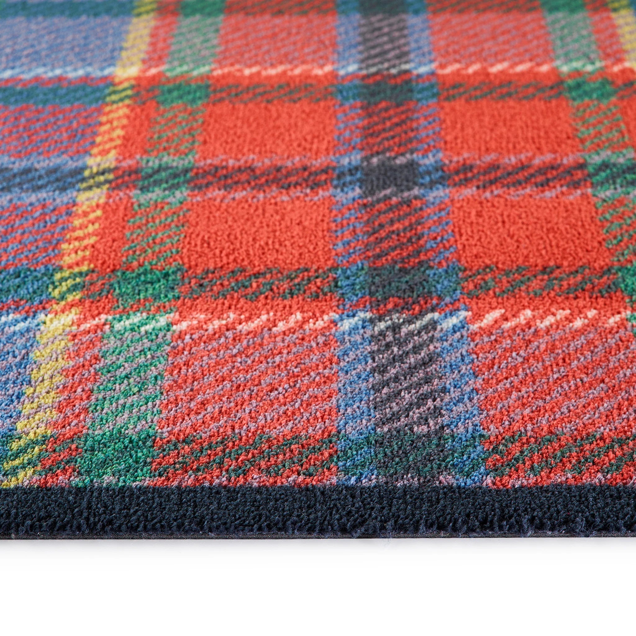 Close-up of Hug Rug traditional tartan check pattern

