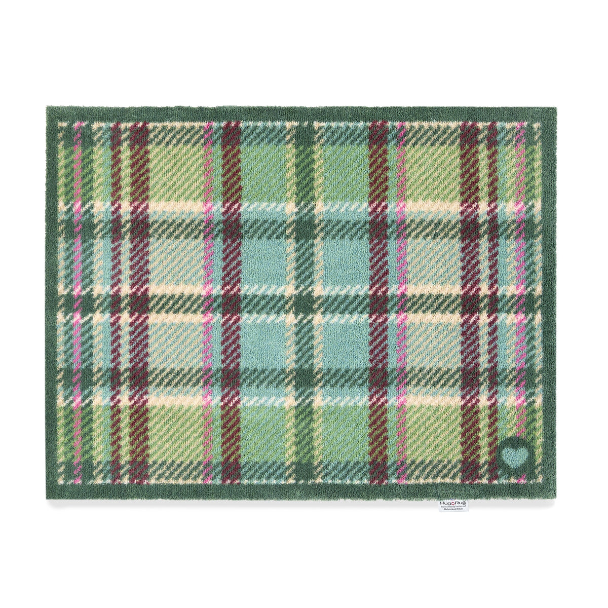 Hug Rug Tartan Green indoor doormat

