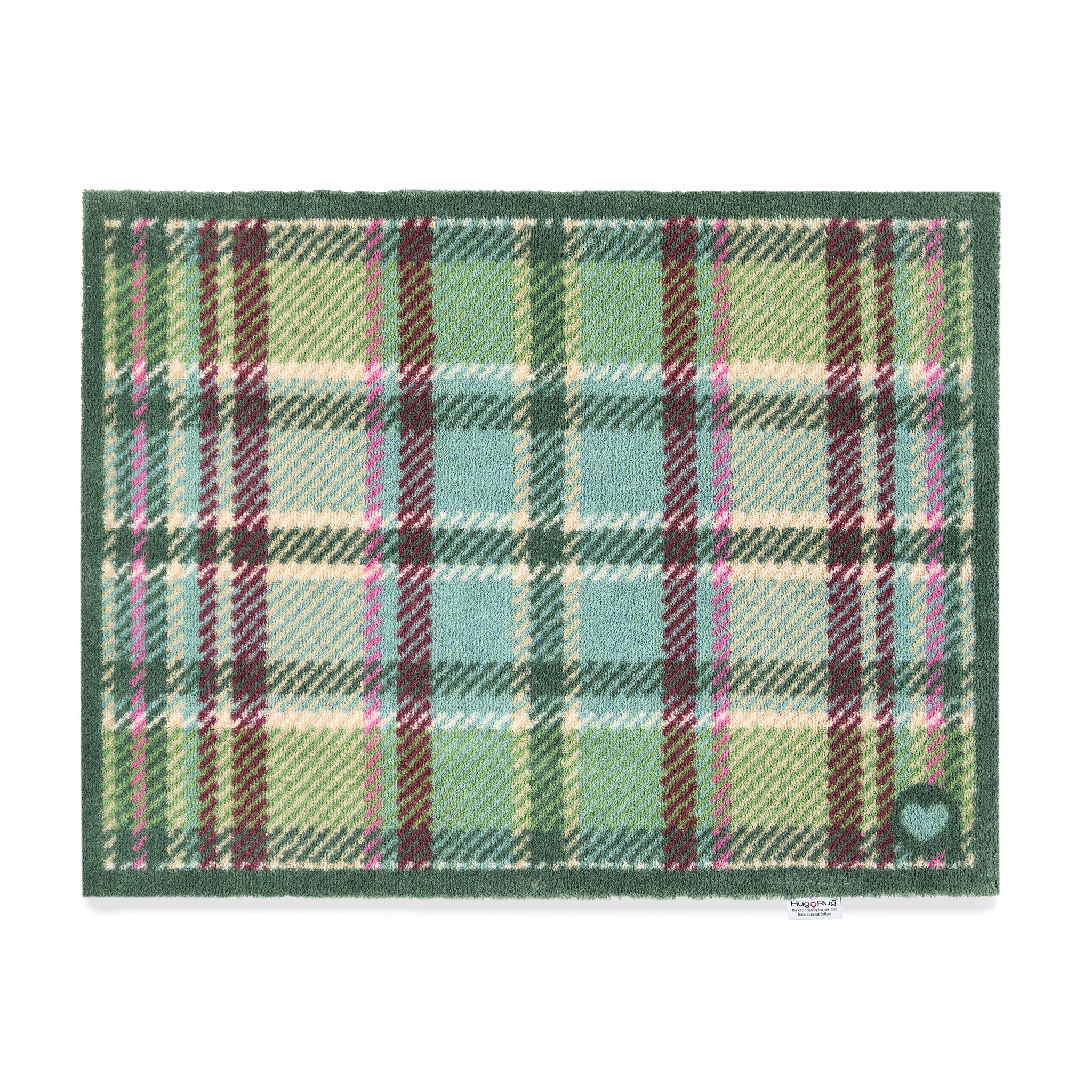 Hug Rug Tartan Green indoor doormat

