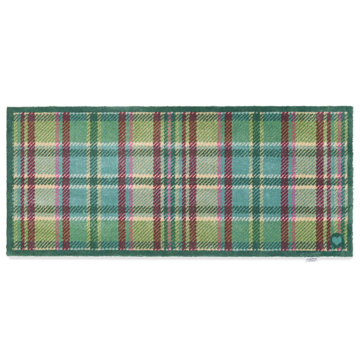 Hug Rug Tartan Green indoor runner